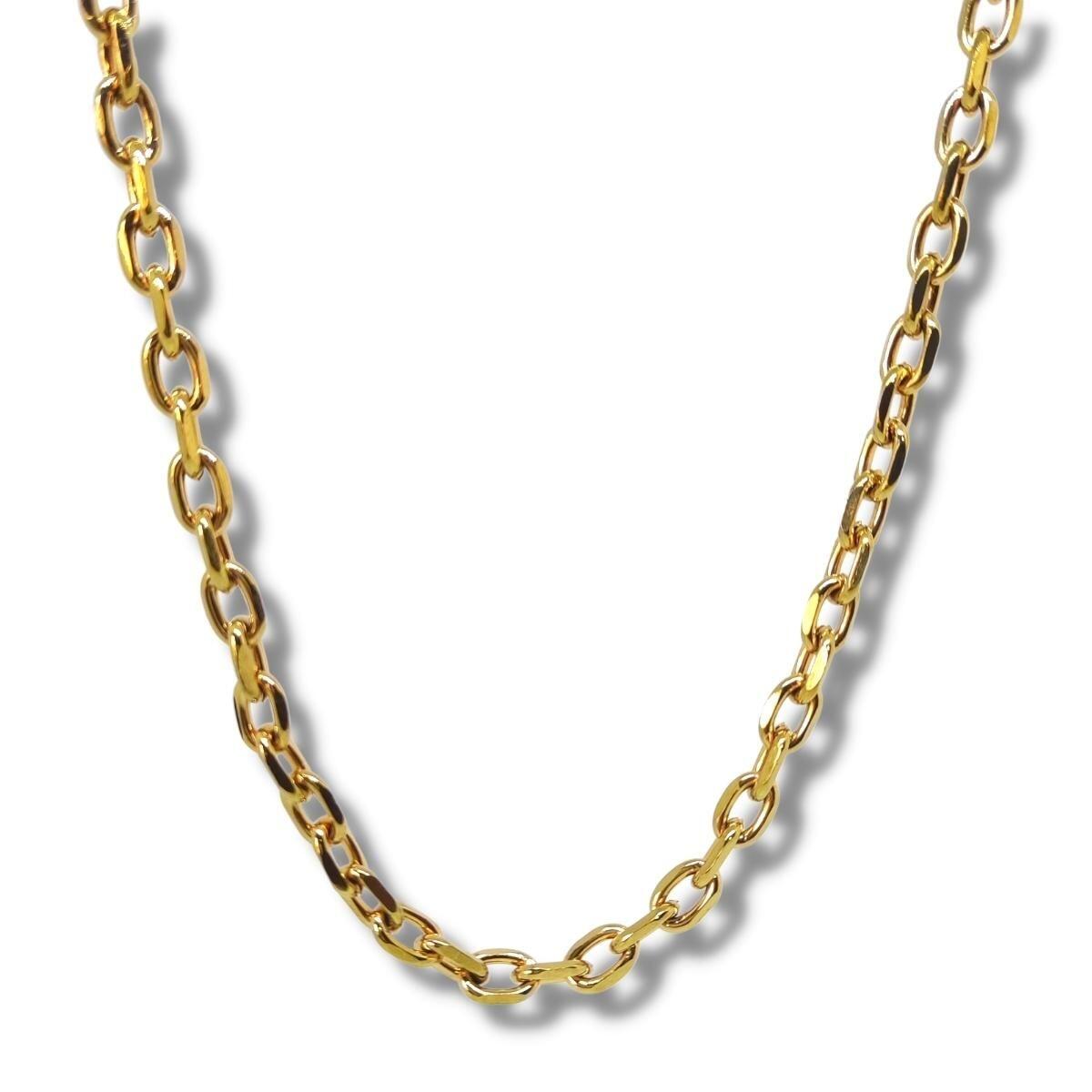 Corrente Masculina Colar Cordão Aço Banhado Ouro (C-50)
