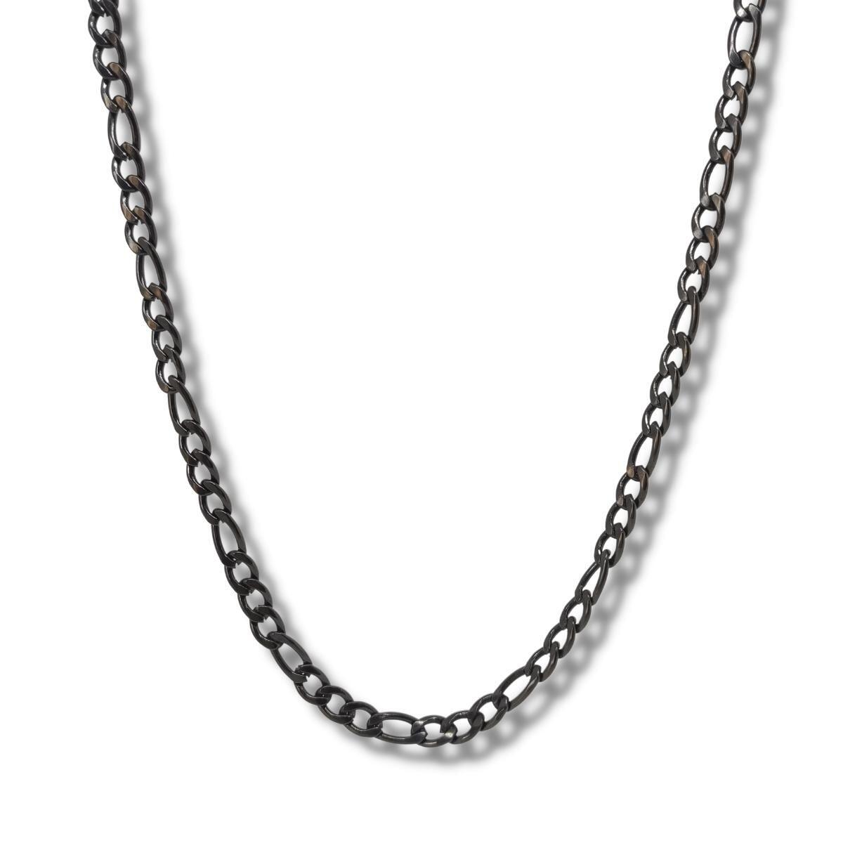 Corrente Masculina Grumet 3x1 6mm Aço Preto