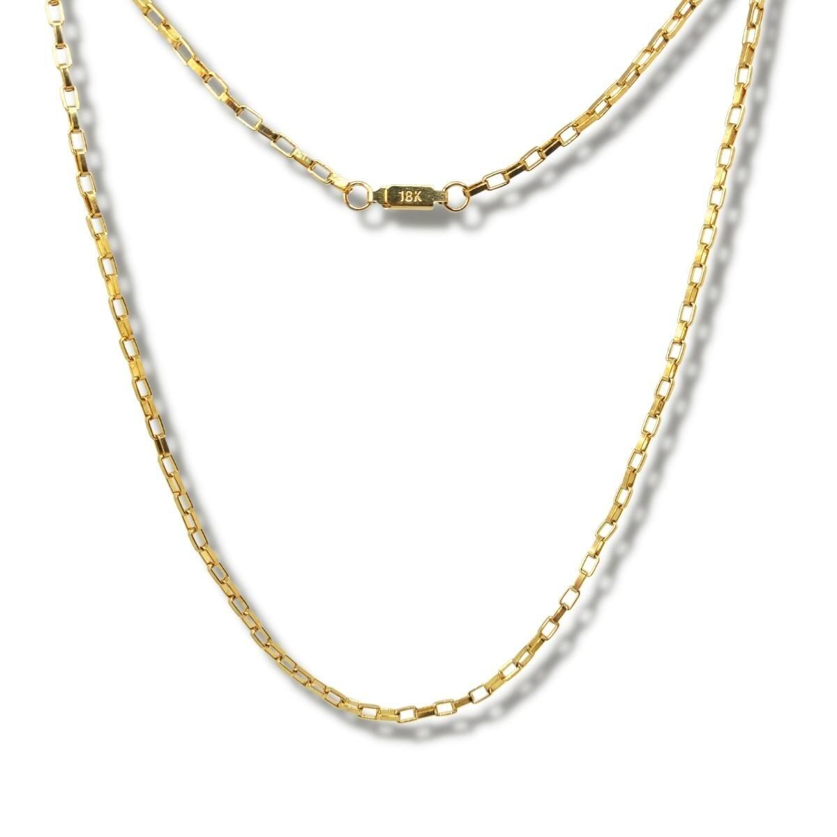Corrente Masculina Tijolinho Fino Aço Banhado Ouro (C-52)