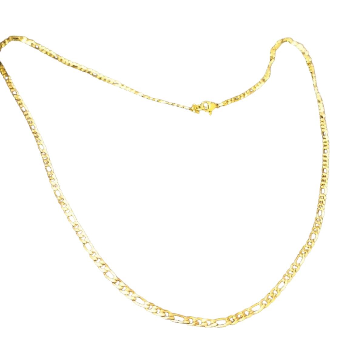 Corrente Masculina banhada 18k Aço Inox Grumet 3x1 3mm (D-92)