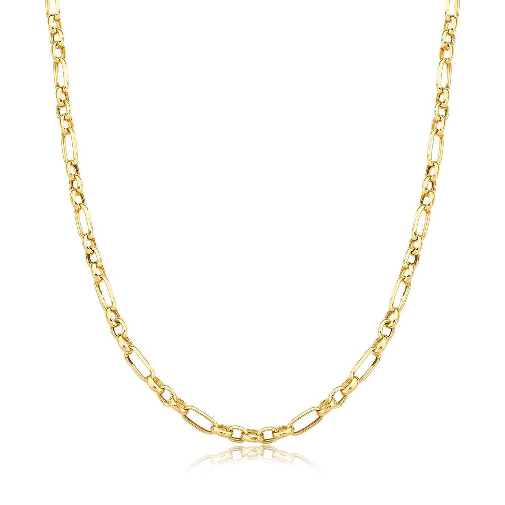 Corrente Cartie Meia Cana de 4,0 mm em Ouro 10k
