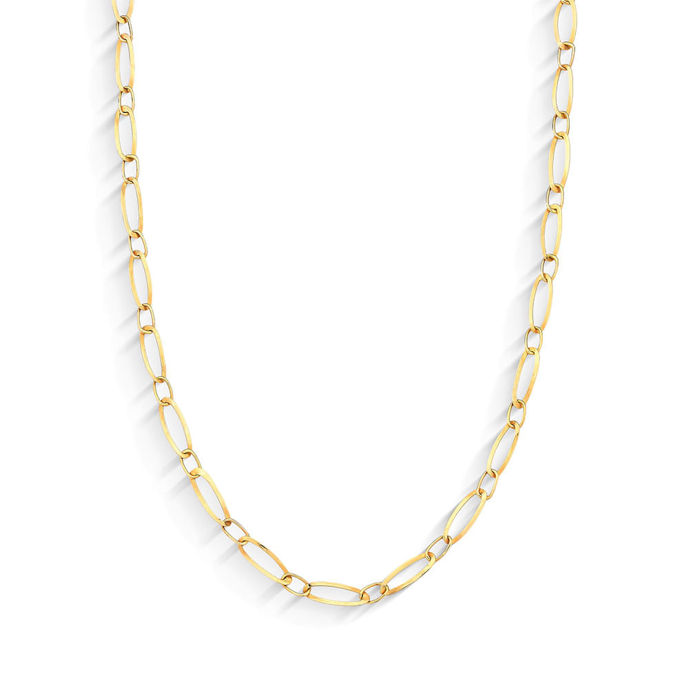 Corrente Laminada 1x1 de 3.9mm em Ouro 18K