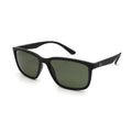 Ray-Ban Retangular Preto Fosco com Lentes Verde-Escuro