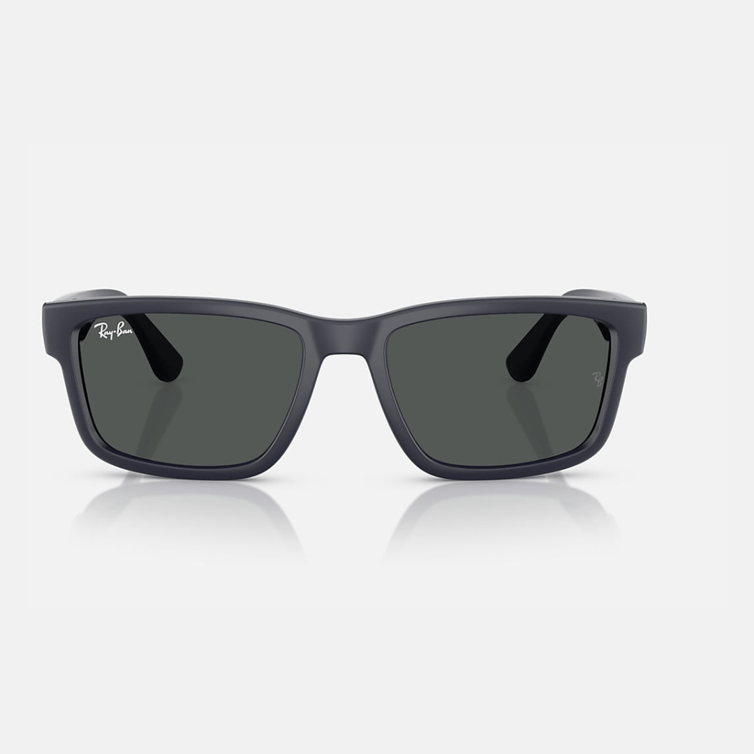 Óculos Solar Ray-Ban Azul-Escuro Fosco com Lentes Cinza