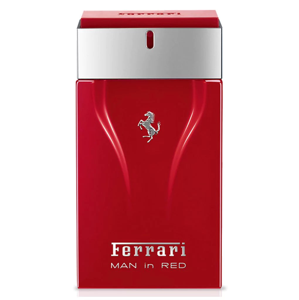 Man in Red Ferrari