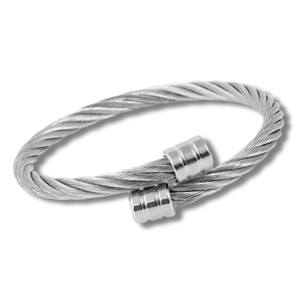 Pulseira Masculina Rik9 Inox Cabo de Aço