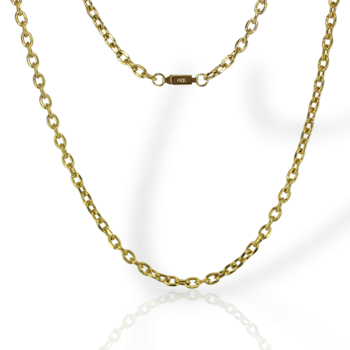 Corrente Masculina em Aço Inox Dourado 5mm (c-12)