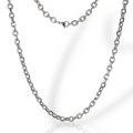 Corrente Masculina em Aço Prateado 4mm (c-15)