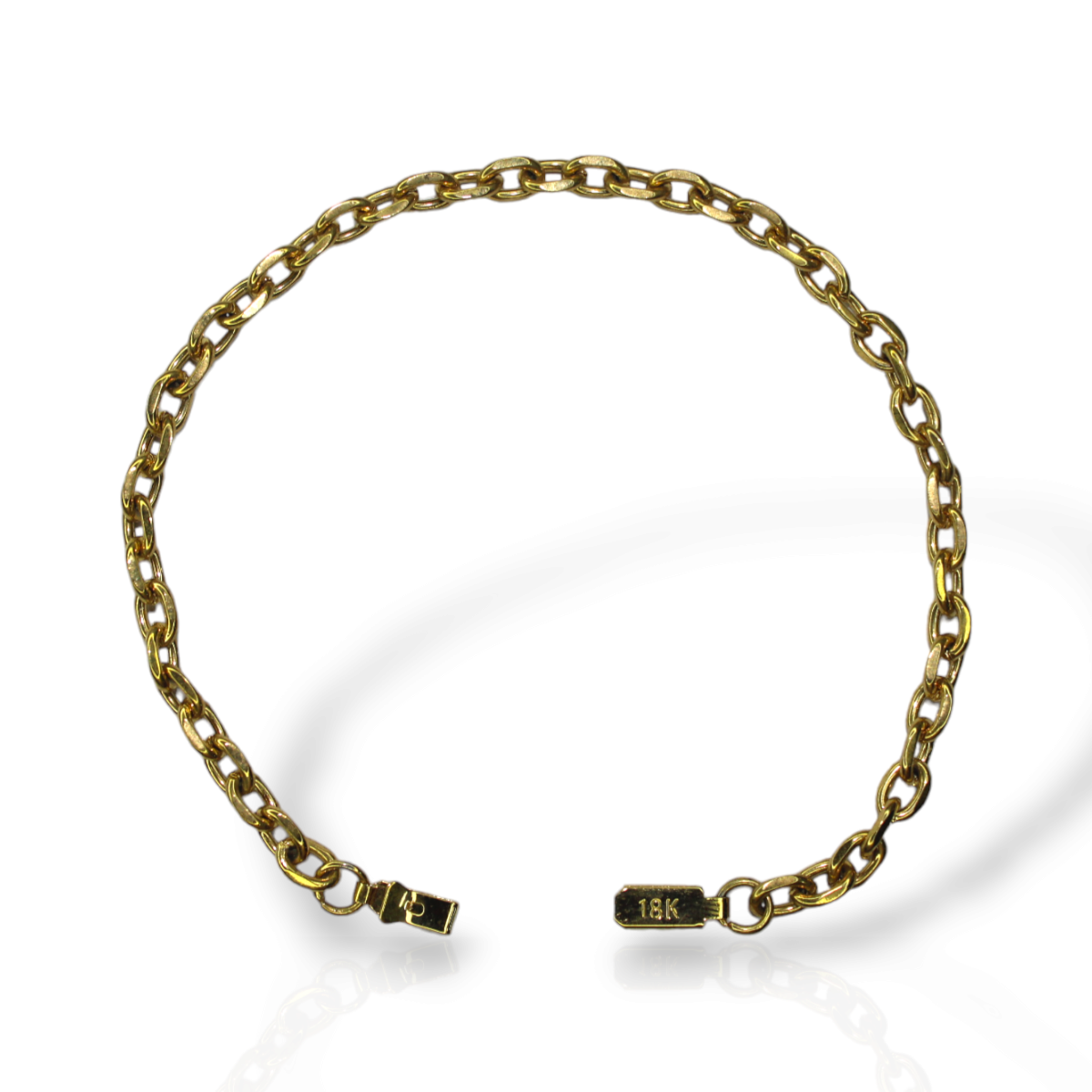 Pulseira Masculina Aço Inox Banhada 18k 4mm (12)