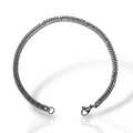Pulseira masculina elo grumet prateado 4mm Aço Inox (32)