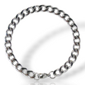 Pulseira Masculina Prateado 8mm Aço Inox Banhado