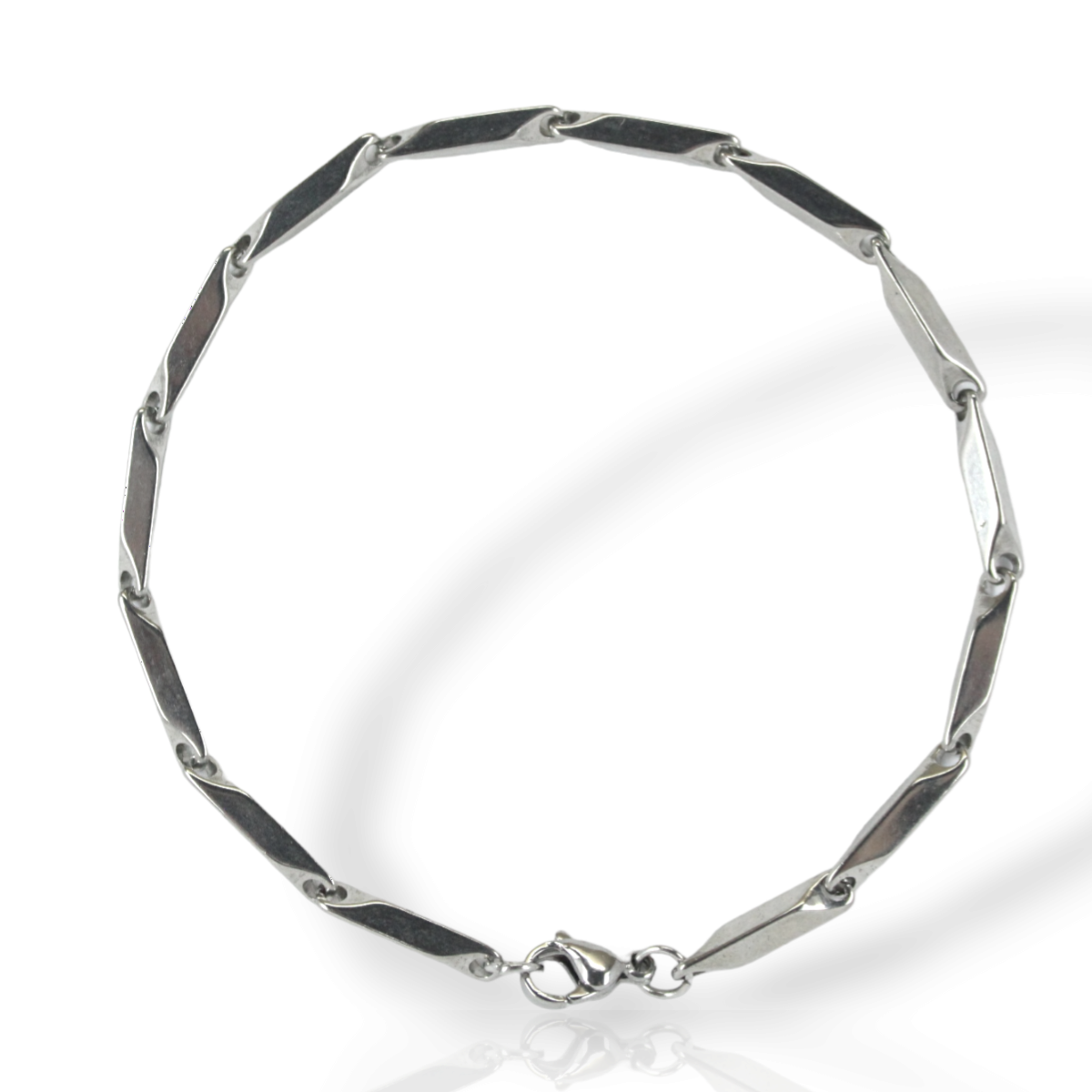 Pulseira Masculina Aço Inox Original Rik9 Espelhada