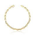 Pulseira Cartier Masculina de 3.8mm com Elos Intercalados em Ouro 18K
