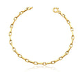 Pulseira Masculina Cartier de 3.4mm com Elos Intercalados em Ouro 10K