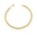 Pulseira Masculina de Elos Duplos de 5.0mm em Ouro 18K
