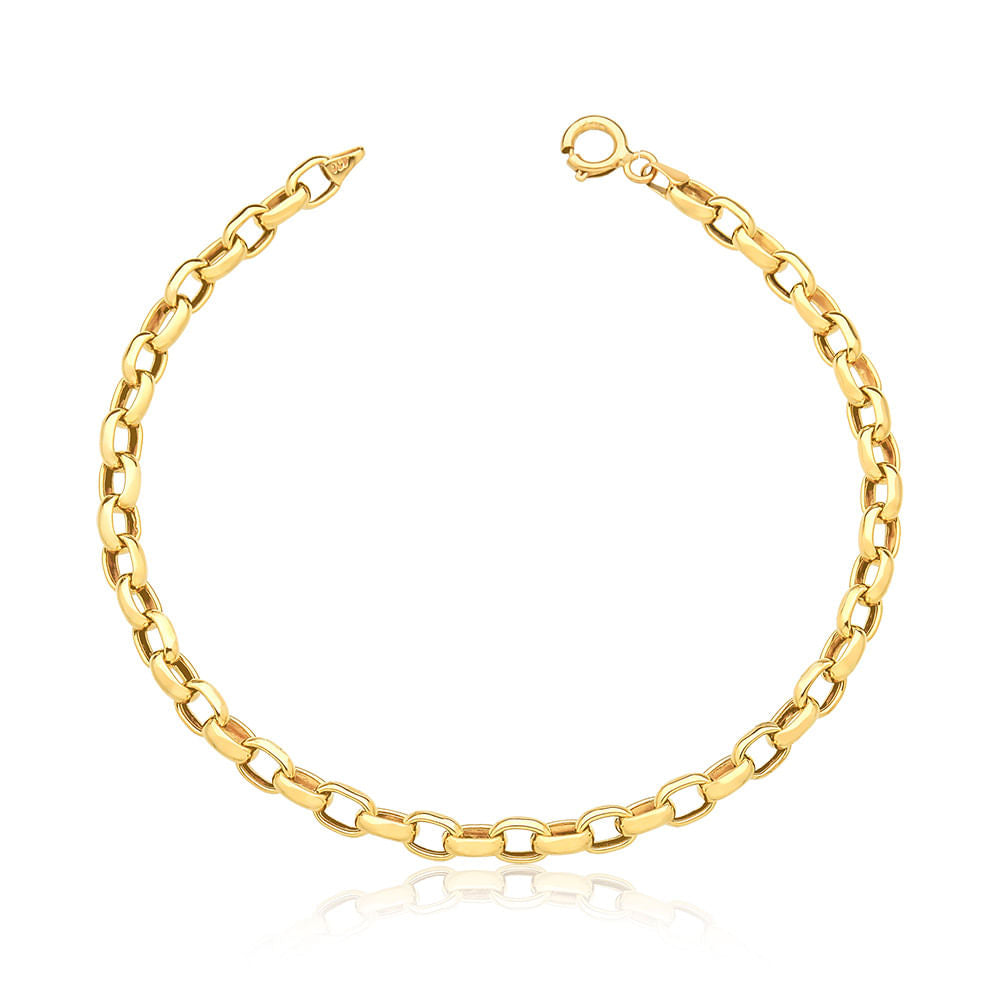 Pulseira Cartier Masculina de 4.5mm em Ouro 10K com Fecho Mola