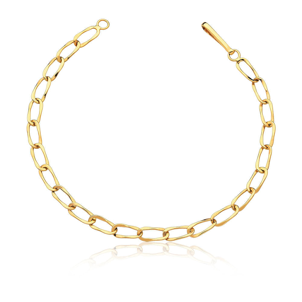 Pulseira Laminada de 4.5mm Masculina em Ouro 10K